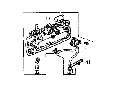 Acura 72180-SG0-C12ZP Left Front Handle Assembly (Outer) (Tuscany Taupe Metallic)