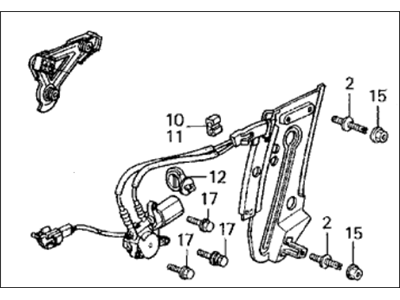 1989 Acura Legend Window Regulator - 72510-SG0-004