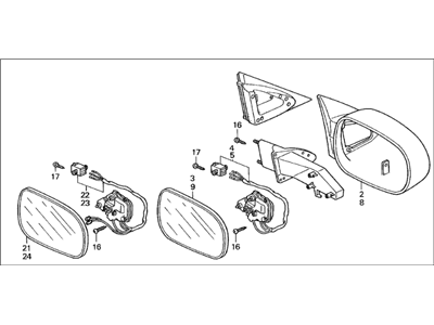 Acura CL Mirror - 76200-SY8-C02ZD