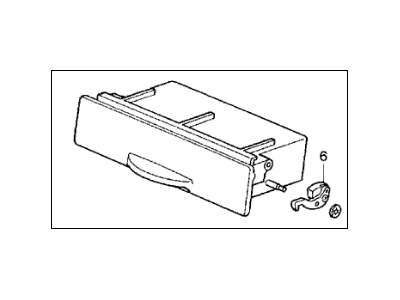 Acura 77781-SY8-A01ZA Radio Pocket Assembly (Black)