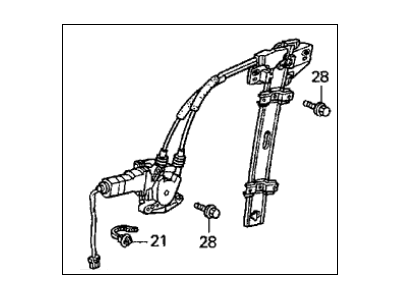 Acura 72210-SY8-A03 Driver And Passenger Front Power Window Lift Regulators & Motors Assemblies Replacement