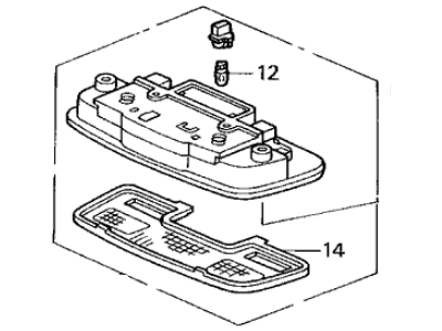 Acura 34400-SS8-A01ZB Light Assembly, Front Map (Mild Beige)