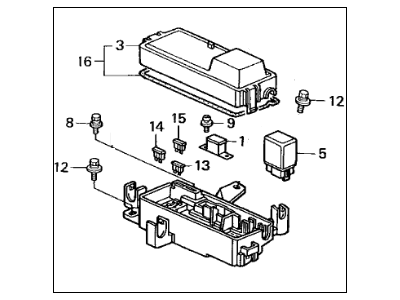 1998 Acura CL Fuse Box - 38230-SY8-A01