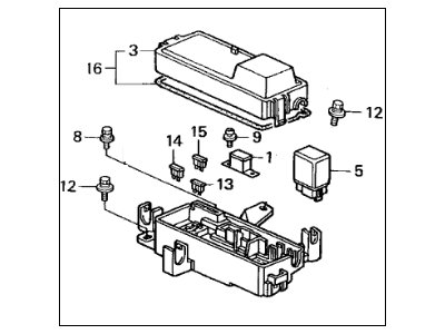 Acura 38230-SV4-003 Anti-Lock Brake Fuse Box Assembly