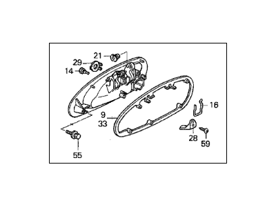 1997 Acura CL Door Handle - 72080-SY8-A01ZB