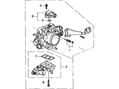 1997 Acura CL Throttle Body - 16400-P8A-A01