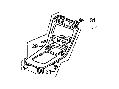 Acura 77297-SY8-A10ZA Console (Wood Grain) Panel