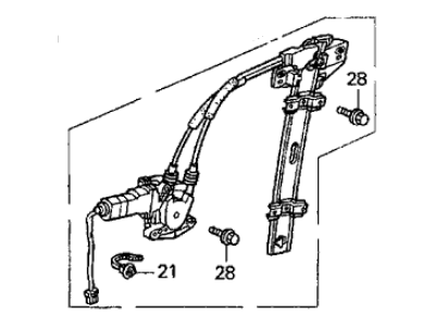 Acura 72250-SY8-A03 Left Front Window Regulator