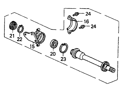 Acura 44500-SS8-A00 Half Shaft Assembly