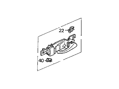 Acura 72120-SY8-A01ZA Passenger Side Inside Handle Assembly (Black)