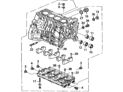 1998 Acura CL Engine Block - 11000-PEA-406