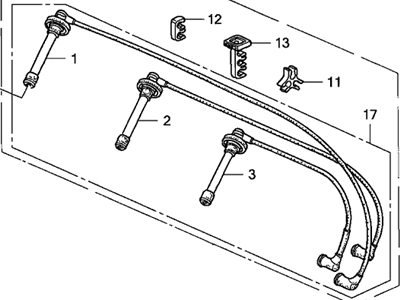 Acura 32720-P8A-A01 Wire Assembly, Rear Ignition