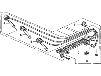 Acura Spark Plug Wire - 32722-P8A-A01