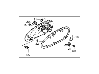 1997 Acura CL Door Handle - 72040-SY8-A01ZB