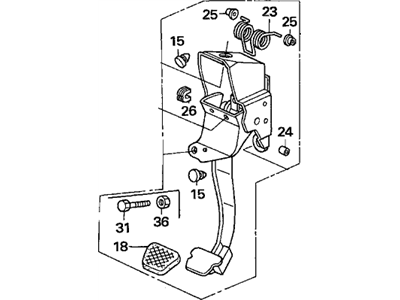 Acura 46900-S6M-A51 Clutch Pedal Assembly