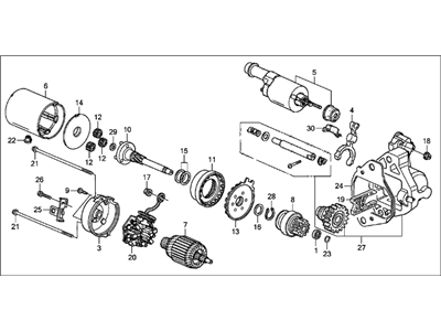 2009 Acura MDX Starter Motor - 06312-RYE-505RM