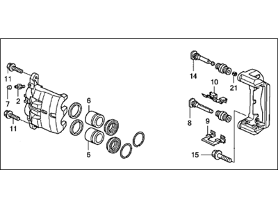 Acura 45019-STX-A02RMN Front Left Brake Caliper