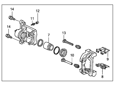 Acura 43018-STX-A01RMN Caliper Right Right