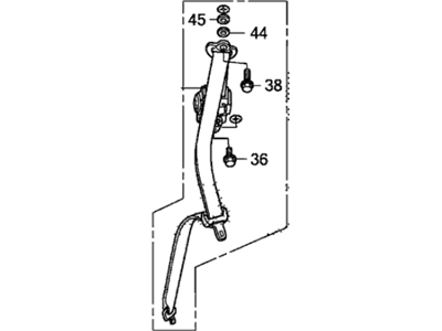 2010 Acura MDX Seat Belt - 04824-STX-A00ZF