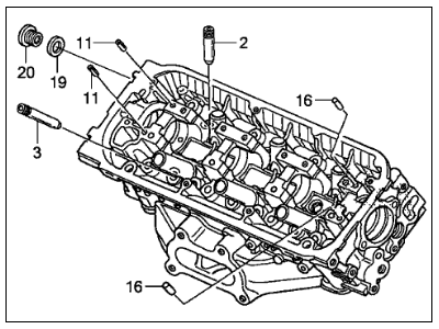 2009 Acura MDX Cylinder Head - 12100-RYE-305