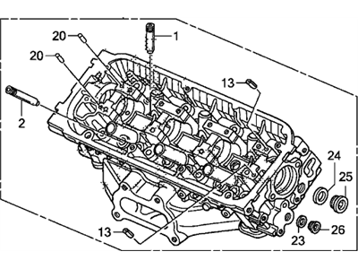 2009 Acura MDX Cylinder Head - 12300-RYE-810