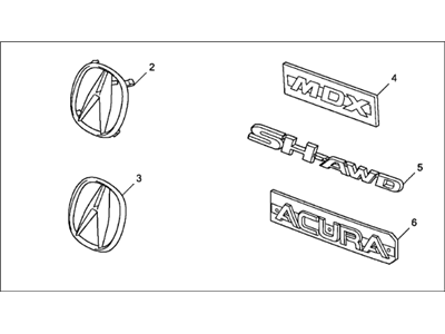 Acura 08F20-STX-201 Gold Emblem