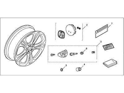 Acura 08W19-STX-202A 19" Allow Wheel Sbc