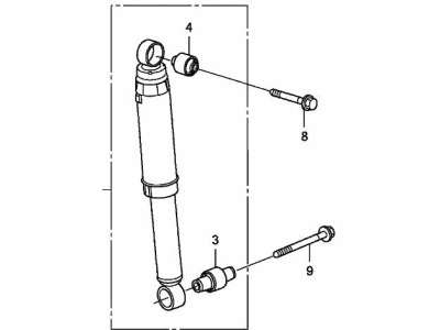 Acura 52610-STX-A02 Rear Shock Absorber Assembly