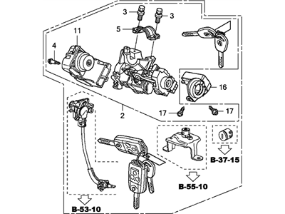 Acura 35119-TL0-307 Lower Transmitter Key Case (Blank)