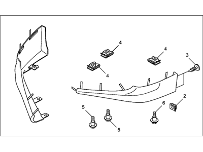 Acura 08F01-TL2-210B Front Lip Spoiler (Premium White Pearl)