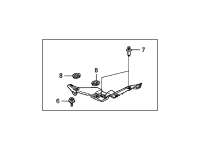 Acura 74207-TP1-A00 Left Front Fender Garnish