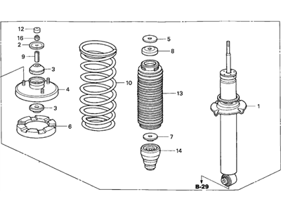 2002 Acura NSX Shock Absorber - 52610-SL0-612