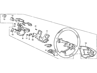 2002 Acura NSX Steering Wheel - 78500-SL0-C91ZB