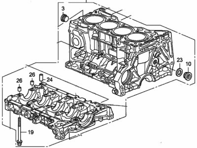 2009 Acura RDX Engine Block - 11000-RWC-811