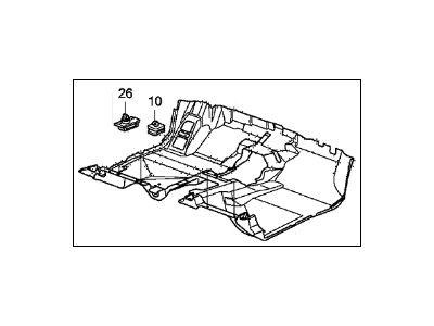 Acura 83301-STK-A02ZB Carpet Assembly, Front Floor (Medium Gray)