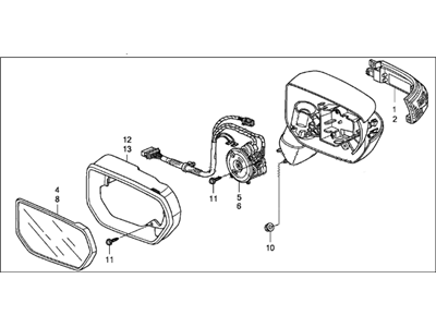 Acura 76200-STK-A02ZP Mirror.Assembly. (Basque Red Pearl Ii)