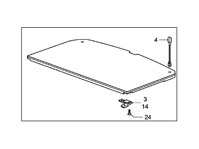 Acura 84400-STK-A01ZC Shelf Assembly, Cargo (Premium Black)