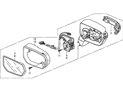 Acura 76250-STK-A03ZP Mirror.Assy. (Basque Red Pearl Ii)