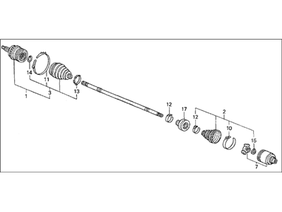 Acura 44305-SEA-N00RM R.Rm Driveshaft Assembly