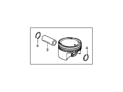 Acura 13010-RBB-000 Piston Set A (STD)