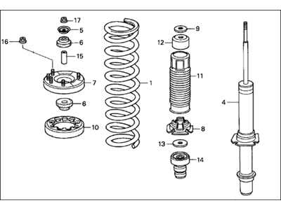 Acura 51602-SEC-A15 Shock Absorber Assembly, Left, Front