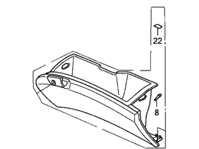 Acura 77501-SEC-A02ZB Box Assembly (Moon Lake Gray)