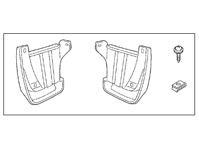 08P09-SEC-200R1 Acura Rear Splash Guards Mud Flaps Left Right Illustration 1 of 1