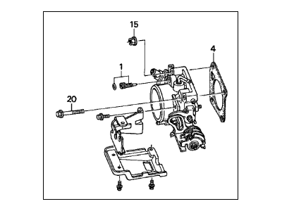 Acura 16400-P5A-A12 Throttle Body Assembly (Gs16A)