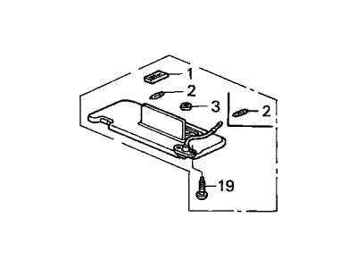 1996 Acura RL Sun Visor - 83280-SZ3-A00ZC