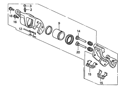 2000 Acura RL Brake Caliper - 45019-SZ3-A01