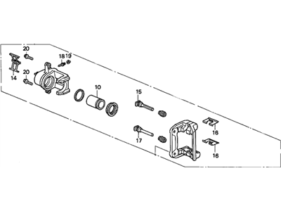 Acura 43019-SZ3-A01 Left Rear Caliper Sub-Assembly