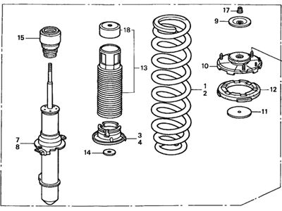 Acura 51602-SZ3-A02 Shock Absorber Assembly, Left Front