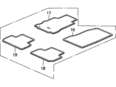 Acura 83600-SZ3-A00ZD Floor Mat Set (Dark Lapis)