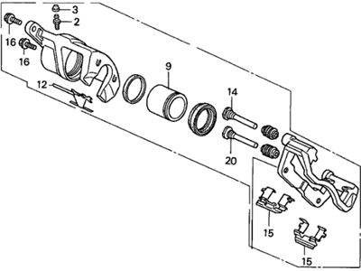 2004 Acura RL Brake Caliper - 45018-SZ3-A01